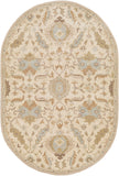 Caesar CAE-1166 Traditional Wool Rug CAE1166-69OV Beige, Tan, Taupe 100% Wool 6' x 9' Oval