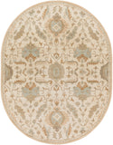 Caesar CAE-1166 Traditional Wool Rug CAE1166-810OV Beige, Tan, Taupe 100% Wool 8' x 10' Oval