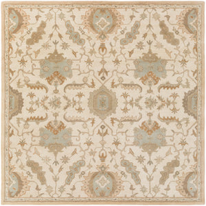 Caesar CAE-1166 Traditional Wool Rug CAE1166-99SQ Beige, Tan, Taupe 100% Wool 9'9" Square