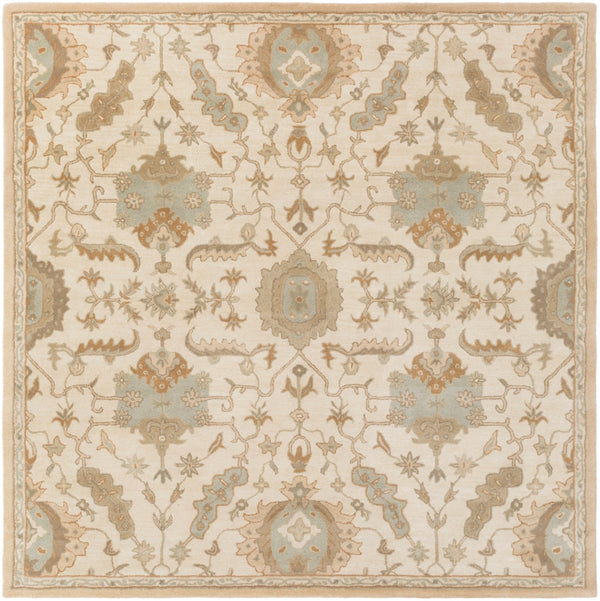 Caesar CAE-1166 Traditional Wool Rug CAE1166-99SQ Beige, Tan, Taupe 100% Wool 9'9" Square