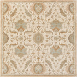 Caesar CAE-1166 Traditional Wool Rug CAE1166-99SQ Beige, Tan, Taupe 100% Wool 9'9" Square