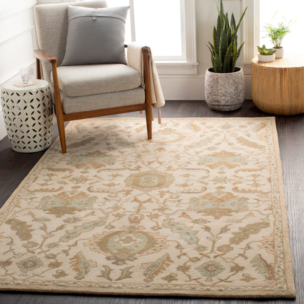 Caesar CAE-1166 Traditional Wool Rug CAE1166-912 Beige, Tan, Taupe 100% Wool 9' x 12'