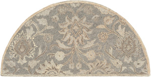 Caesar CAE-1195 Traditional Wool Rug CAE1195-24HM Taupe, Camel, Cream, Light Gray, Dark Brown 100% Wool 2' x 4' Hearth