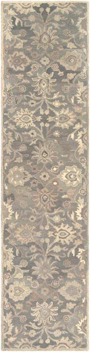 Caesar CAE-1195 Traditional Wool Rug CAE1195-312 Taupe, Camel, Cream, Light Gray, Dark Brown 100% Wool 3' x 12'