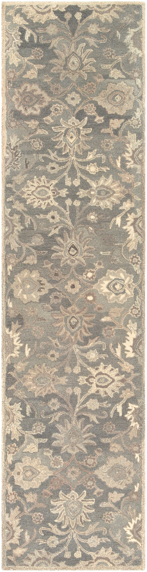 Caesar CAE-1195 Traditional Wool Rug CAE1195-312 Taupe, Camel, Cream, Light Gray, Dark Brown 100% Wool 3' x 12'