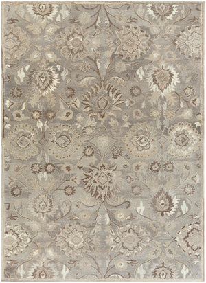 Caesar CAE-1195 Traditional Wool Rug CAE1195-811 Taupe, Camel, Cream, Light Gray, Dark Brown 100% Wool 8' x 11'