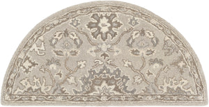 Caesar CAE-1197 Traditional Wool Rug CAE1197-24HM Taupe, Charcoal, Dark Brown, Beige, Black, Khaki, Camel 100% Wool 2' x 4' Hearth