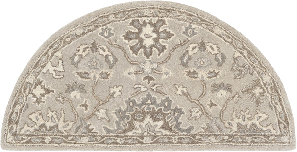 Caesar CAE-1197 Traditional Wool Rug CAE1197-24HM Taupe, Charcoal, Dark Brown, Beige, Black, Khaki, Camel 100% Wool 2' x 4' Hearth