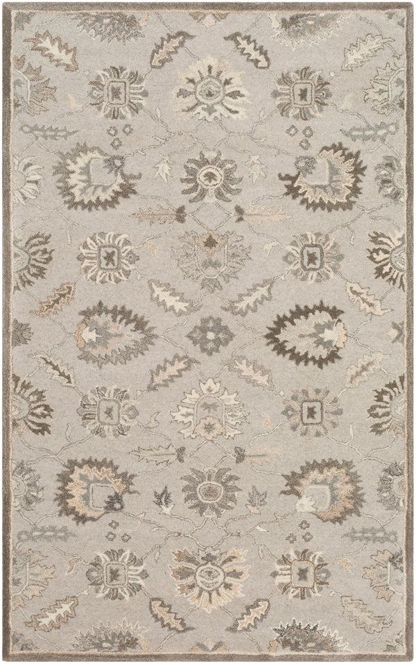 Caesar CAE-1198 Traditional Wool Rug CAE1198-912 Taupe, Charcoal, Dark Brown, Beige, Black, Khaki, Camel 100% Wool 9' x 12'