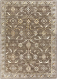 Caesar CAE-1200 Traditional Wool Rug CAE1200-811 Dark Brown, Charcoal, Taupe, Khaki, Beige, Camel, Black 100% Wool 8' x 11'