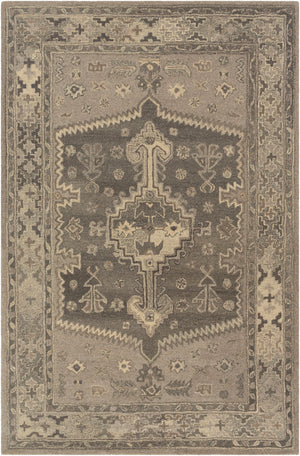 Caesar CAE-1223 Traditional Wool Rug CAE1223-912 Dark Brown, Taupe, Medium Gray, Beige 100% Wool 9' x 12'