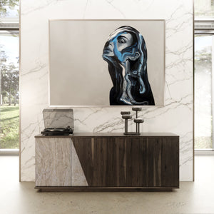 VIG Furniture Nova Domus Cairo - Modern Grey Elm and White/Grey Marble Pattern Buffet VGAC-CAIRO-GR-BF