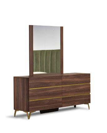 VIG Furniture Nova Domus Calabria Modern Walnut Mirror VGACCALABRIA-MIR