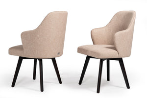 VIG Furniture A&X Caligari Modern Beige Fabric Dining Chair (Set of 2) VGUNAC057-BGE