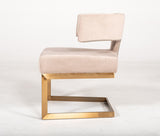 VIG Furniture Modrest Calvo Modern Off-White Velvet & Brass Dining Chair VGVCB897A-OWHT