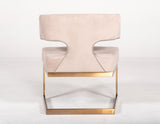 VIG Furniture Modrest Calvo Modern Off-White Velvet & Brass Dining Chair VGVCB897A-OWHT