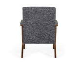 VIG Furniture Modrest Candea - Mid-Century Walnut and Grey Accent Chair VGMAMI-997-CHR