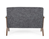 VIG Furniture Modrest Candea - Mid-Century Walnut and Grey Loveseat VGMAMI-997-LVST