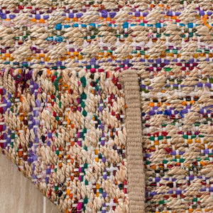 Safavieh Cape Cod 305 HAND WOVEN 60 % Jute 30 % Recycled Fabric( Chindi) 10 % Cotton Rug CAP305Q-4