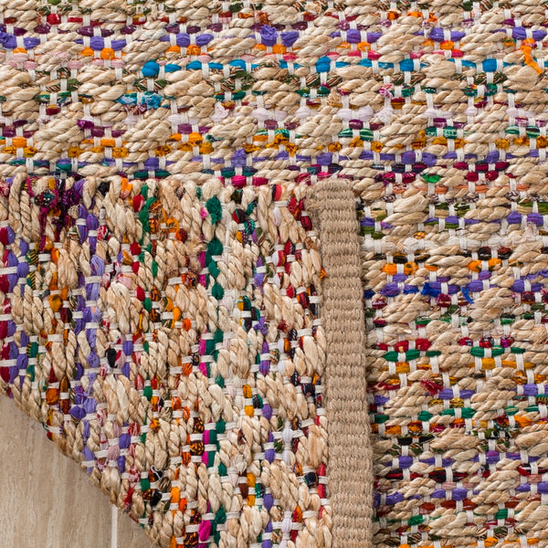 Safavieh Cape Cod 305 HAND WOVEN 60 % Jute 30 % Recycled Fabric( Chindi) 10 % Cotton Rug CAP305Q-4