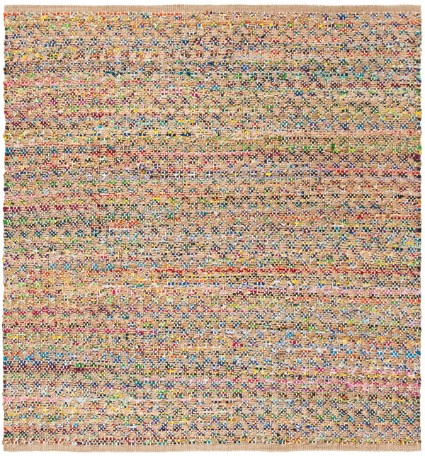 Safavieh Cape Cod 305 HAND WOVEN 60 % Jute 30 % Recycled Fabric( Chindi) 10 % Cotton Rug CAP305Q-4