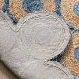 Safavieh Cape Cod 306 Hand Woven 70 % Jute 30 % Recycled Denim Fabric( Denim) Rug CAP306M-3