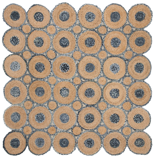 Safavieh Cape Cod 306 Hand Woven 70 % Jute 30 % Recycled Denim Fabric( Denim) Rug CAP306M-3