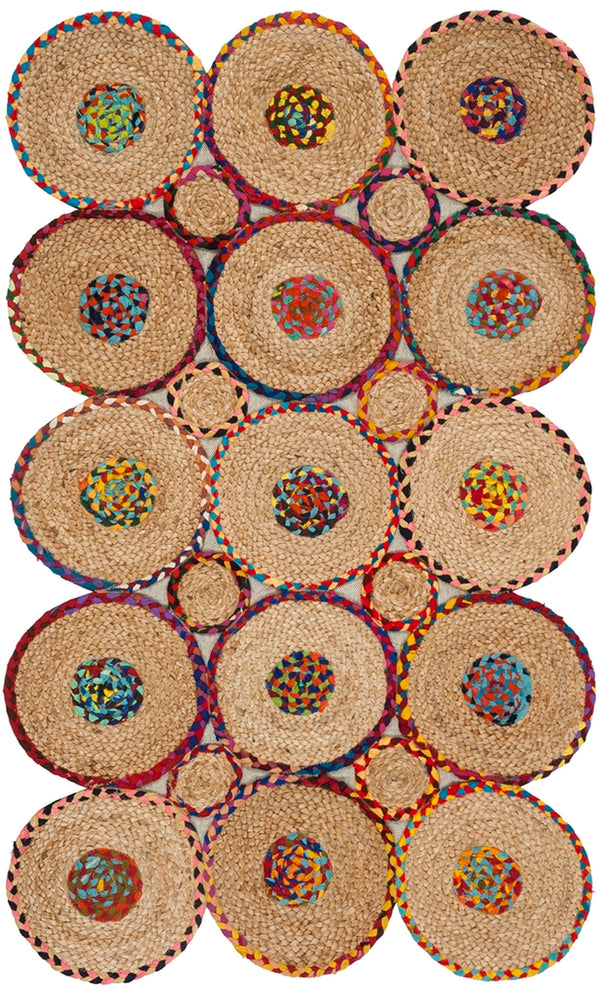 Safavieh Cape Cod 306 Hand Woven 70 % Jute 30 % Recycled Denim Fabric( Denim) Rug CAP306Q-3