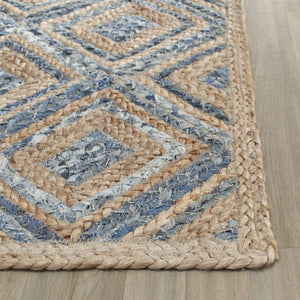 Safavieh Cape Cod 354 Hand Woven 60% Jute/40% Denim Rug CAP354A-4SQ