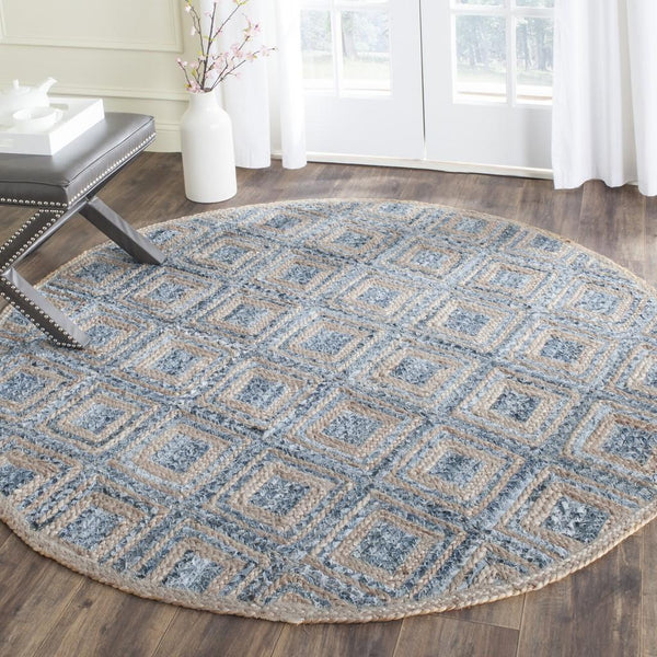 Safavieh Cape Cod 354 Hand Woven 60% Jute/40% Denim Rug CAP354A-4SQ