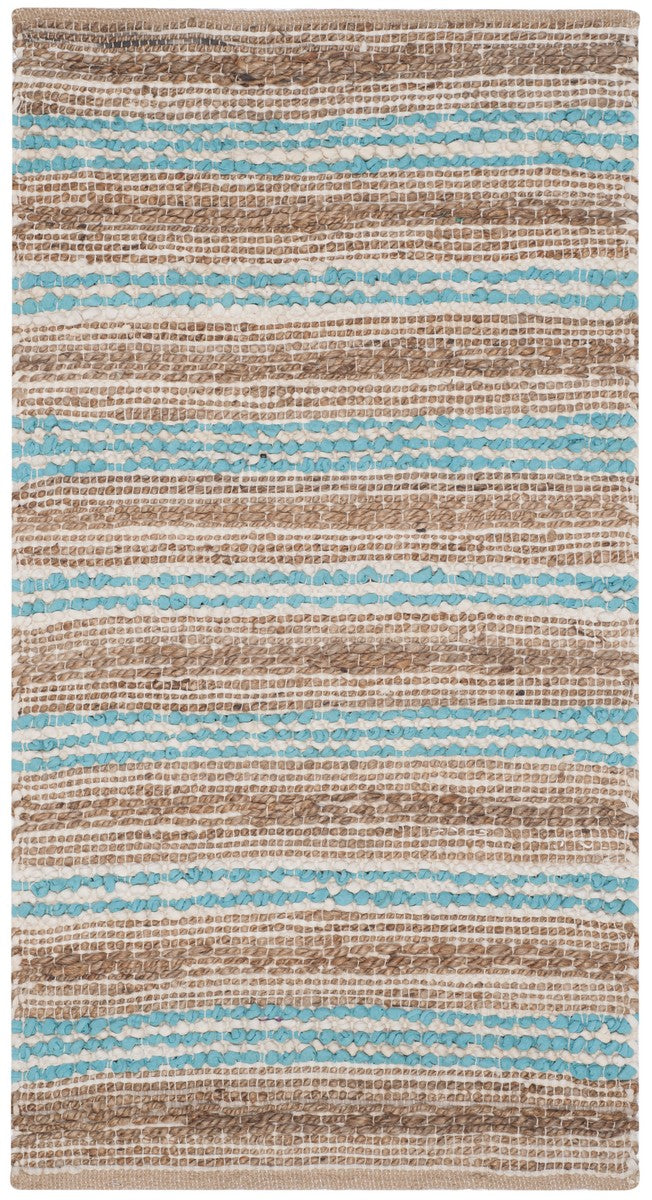 Cape Cod Hand Woven 70% Cotton 30% Jute Rug - Perfect for Coastal Living & Casual Beach House Style