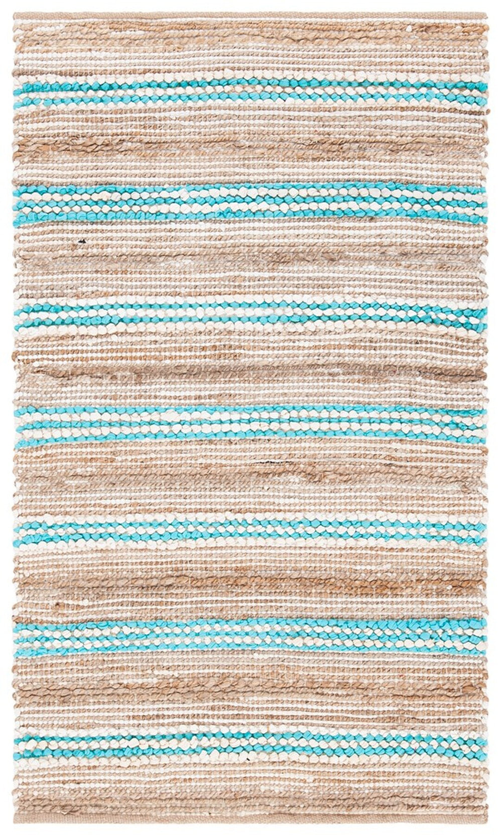 Cape Cod Hand Woven 70% Cotton 30% Jute Rug - Perfect for Coastal Living & Casual Beach House Style
