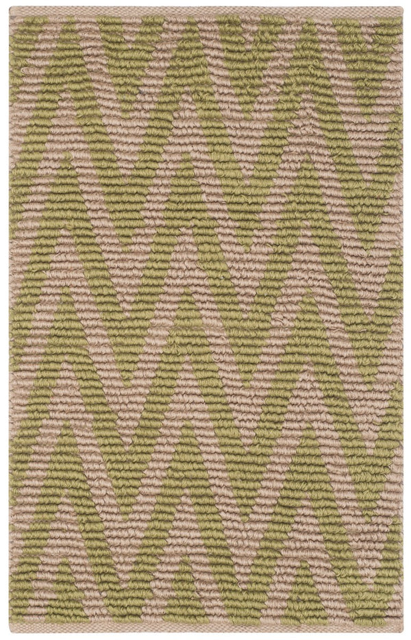 Cape Cod 863  Hand Woven 70% Cotton 30% Jute Rug Natural / Green