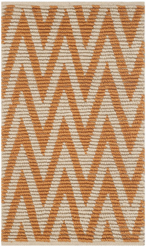 Cape Cod 863  Hand Woven 70% Cotton 30% Jute Rug Natural / Orange
