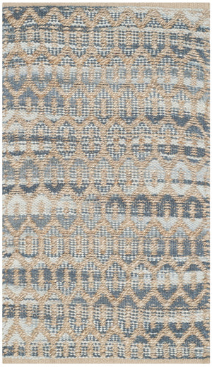 Cape Cod 864  Hand Woven 70% Cotton 30% Jute Rug Natural / Grey