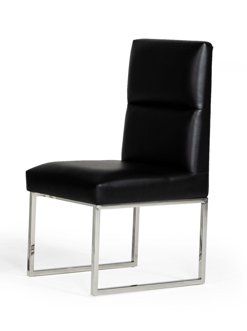 VIG Furniture A&X Carla - Modern Black Leatherette Dining Chair (Set of 2) VGUNAC022-BLK-DC