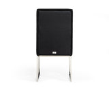 VIG Furniture A&X Carla - Modern Black Leatherette Dining Chair (Set of 2) VGUNAC022-BLK-DC