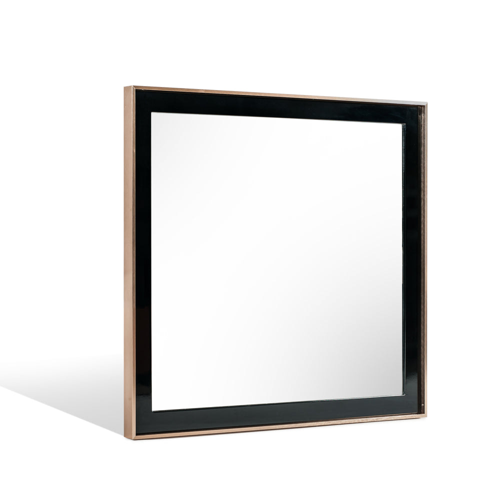 VIG Furniture Nova Domus Cartier Modern Black & Rosegold Mirror VGVCJ-A002-M