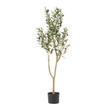 Taos 4' x 1.5' Artificial Olive Tree, Green Noble House