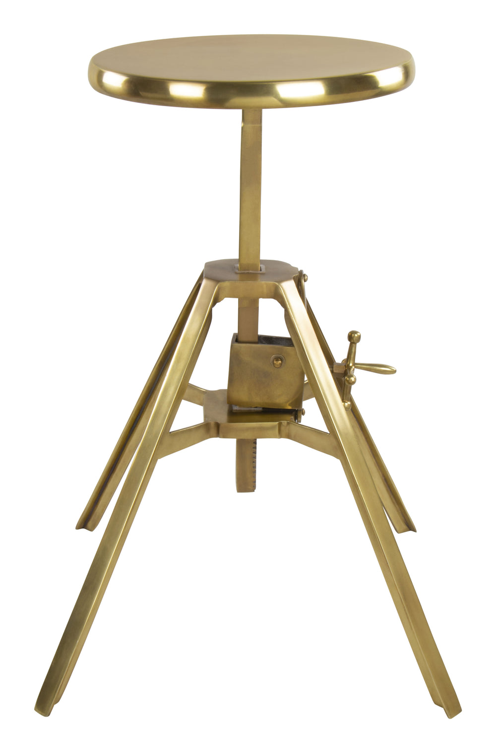 Zuo Modern Mercy Iron, MDF, Aluminum Modern Commercial Grade Stool Gold Iron, MDF, Aluminum