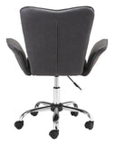 Zuo Modern Specify 100% Polyurethane, Plywood, Steel Modern Commercial Grade Office Chair Gray, Chrome 100% Polyurethane, Plywood, Steel