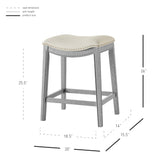 Grover Leatherette Counter Stool Matte Beige