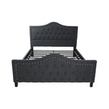 Virgil Fully-Upholstered Traditional Queen-Sized Bed Frame