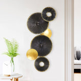 Sagebrook Home Contemporary Metal, 38" Lily Pads Wall Deco, Black 16974 Black Iron