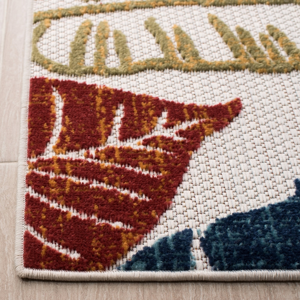 Safavieh Cabana 831 Flat Weave Polypropylene Floral - Indoor/Outdoor Rug CBN831A-8SQ