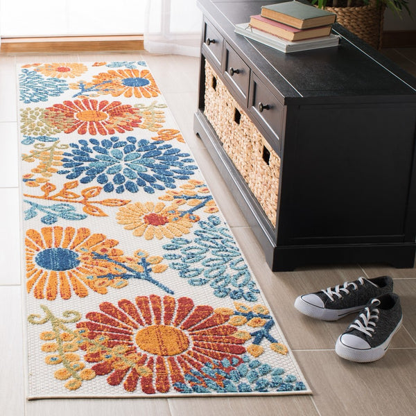 Safavieh Cabana 832 Flat Weave Polypropylene Floral - Indoor/Outdoor Rug CBN832A-8SQ