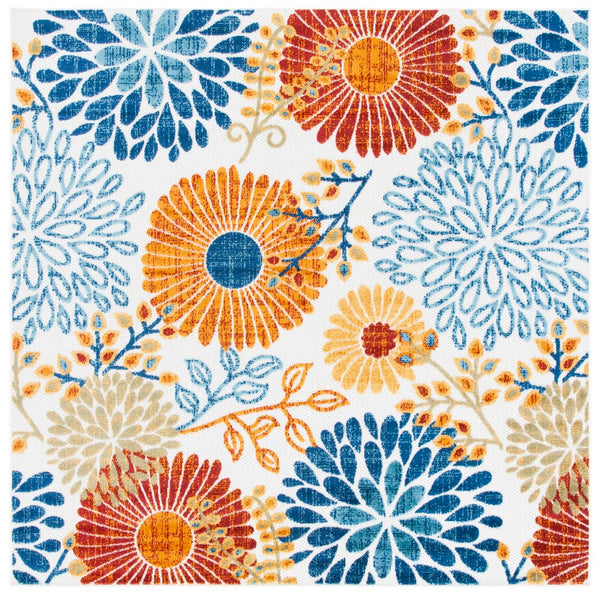 Safavieh Cabana 832 Flat Weave Polypropylene Floral - Indoor/Outdoor Rug CBN832A-8SQ