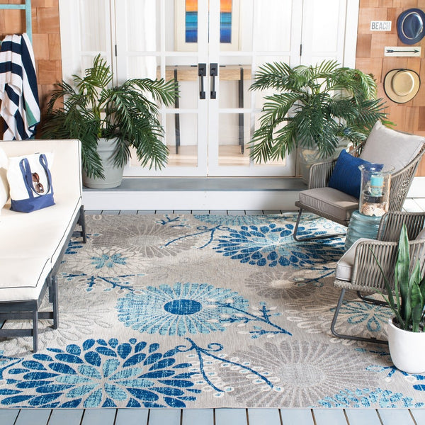 Safavieh Cabana 832 Flat Weave Polypropylene Floral - Indoor/Outdoor Rug CBN832F-8SQ