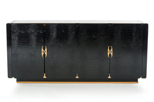 VIG Furniture A&X Talin Modern Black Crocodile & Rosegold Buffet VGUN106-180-CROC