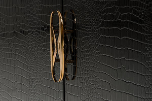 VIG Furniture A&X Talin Modern Black Crocodile & Rosegold Buffet VGUN106-180-CROC